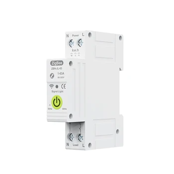 RMshebei Smart Life Zigbee Electricity Meter Timer 1P 63A 110V 220V Voltage Current Leakage Protection Remote CCC Breaker
