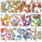 Nail Decoration Decor Nail New Nail Art Decoration Colorful Flowers Leaves Birds Butterflies Nail Wood Pulp