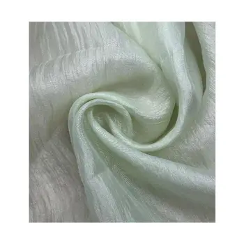 Tessuto in organza colorful Plain 100% Polyester Fabric For Wedding Dress Breathable Soft  Perfumed crepe Organza
