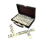 Wooden Domino Domino Indoor Wooden Domino Box Portable Custom Kids Educational Domino Gift Set