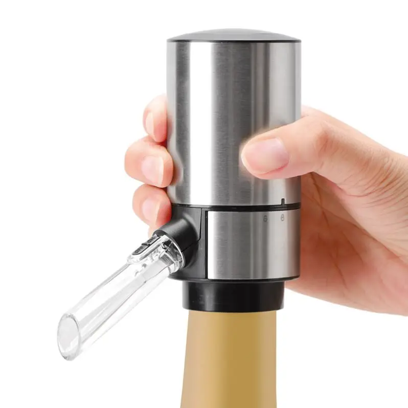 Electric wine aerator and pourer battery and recharge electric wine decanter smart wine aerators