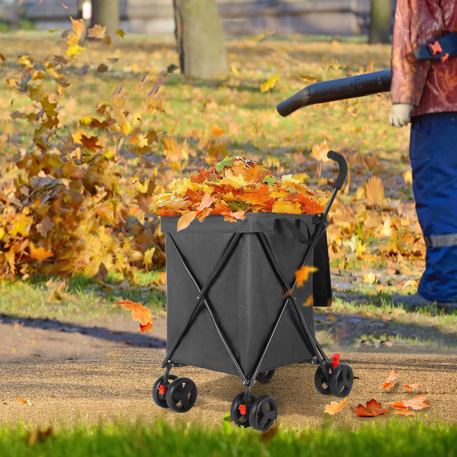 Foldable Waterproof Pet Stroller Large Size Multifunctional Travel Cart for Cats Dogs Outdoor Use Pet Supplies manufacture
