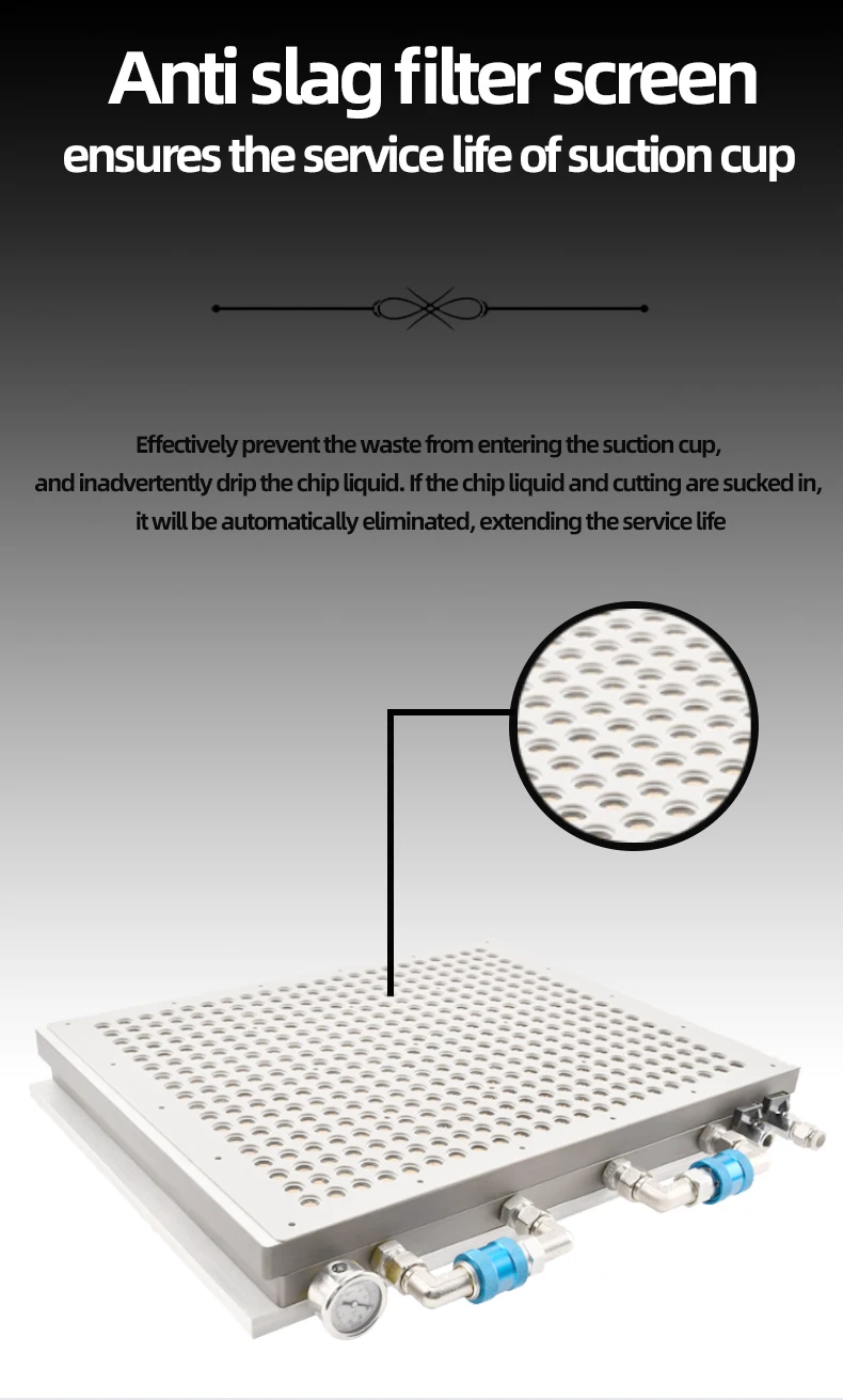 الضغط التلقائي الحفاظ على طاولة هوائية باستخدام الحاسب الآلي فراغ ظرف مغناطيسي للتركيبات الهوائية الصناعية 500*400 مللي متر مصنع