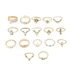 Rings Women Unique Punk Style Midi Finger Rings Suit Gold Color Knuckle Rings For Women