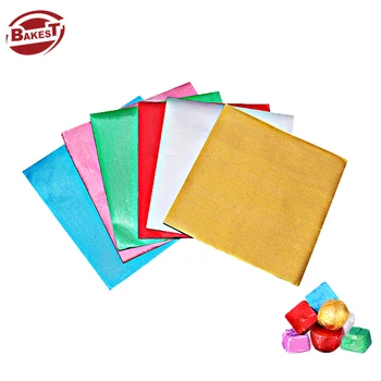 Golden Chocolate Candy Foil Wrapping Paper Packaging Food Wrapping Paper Package Waterproof Virgin Baking Paper