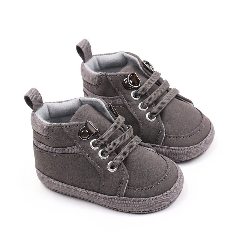 High Top Solid Color Imitation Musk Fur Baby Boys Fashion Casual Simple Toddler Boots details