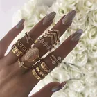 Rings Fashion Ladies Wholesale Wedding Ladies Knuckle Gold Finger Rings Set Women Jewelry