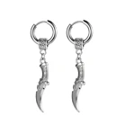 Earring Clip Earrings Aretes Hombre Retro Fashion Trendy Male Student Alloy Dagger Earring Ear Clip Earrings