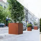 Planters Planter Corten Steel Garden Planters Outdoor Metal Rectangular Long Box Planter