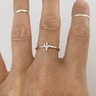 Engagement Ring Ring Gemnel Wholesale 925 Silver18k Gold Plated Cross Beaded Diamond Engagement Ring