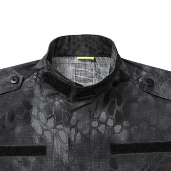 65% Polyester 35% Cotton Black Python Army Uniform Garments CS Tactical Sets Jacket And Pants