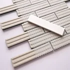 Tile White Ceramic Mosaic Tile Bathroom Ceramic Art 3d Mosaic Mural Tile White