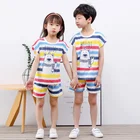 Set Boys Kids Pajamas Set Custom Short Sleeve 100% Cotton Pajamas Set Clothing Set Pajama Nightgown For Boys Girls Kids