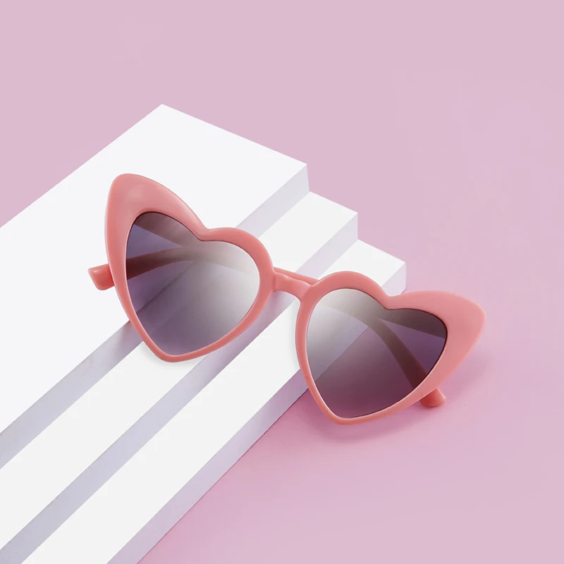 pink love heart glasses