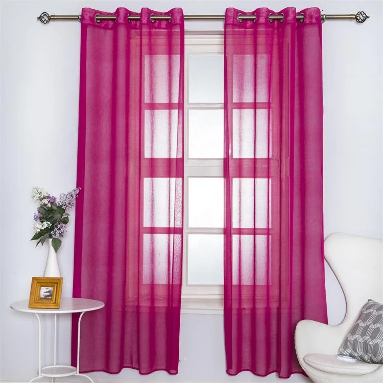 Eco-friendly violet textile polyester sheer curtains fabric for living room