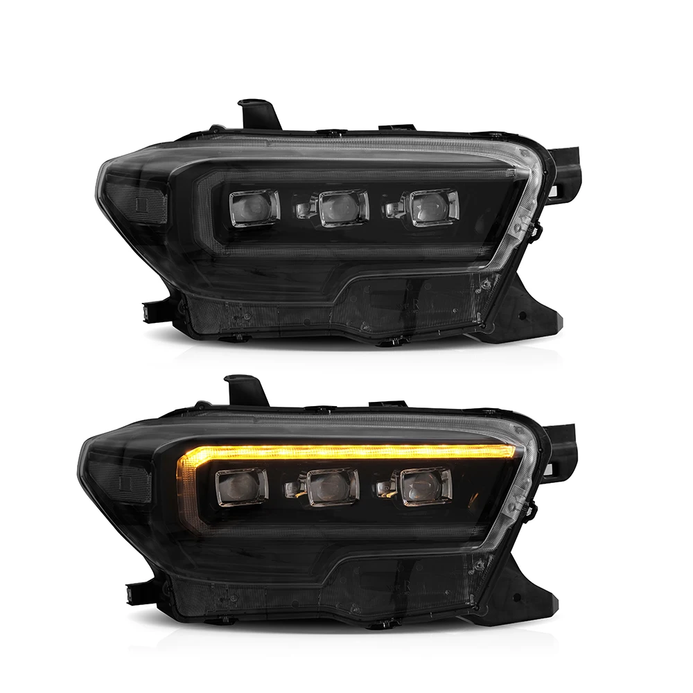 product headlight head light led 3 eyes headlights head lamp for toyota tacoma headlamp 2015 triple lens head lights-4