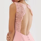 Lady Dresses Women Party Custom Sleeveless Lace Backless Elegant Sexy Party Wear Dresses Women Lady Long