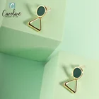 Rose Earrings Fashion Rose Gold Jewelry Women Korean Custom Geometric Stainless Steel Earrings