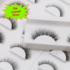 False Eyelash Vendors Wholesale Fake Strip Eyelashes Natural False Faux Mink 3d Eyelash Vendor