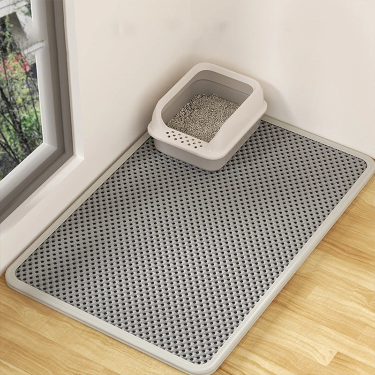 product factory eva double layer waterproof cat mat litter easy clean cat litter box mat-48