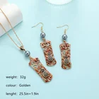 Jewelry Acrylic Design Jewelry Women Gold Chain Customized Pineapple Hawaiian Acrylic Necklace Earrings