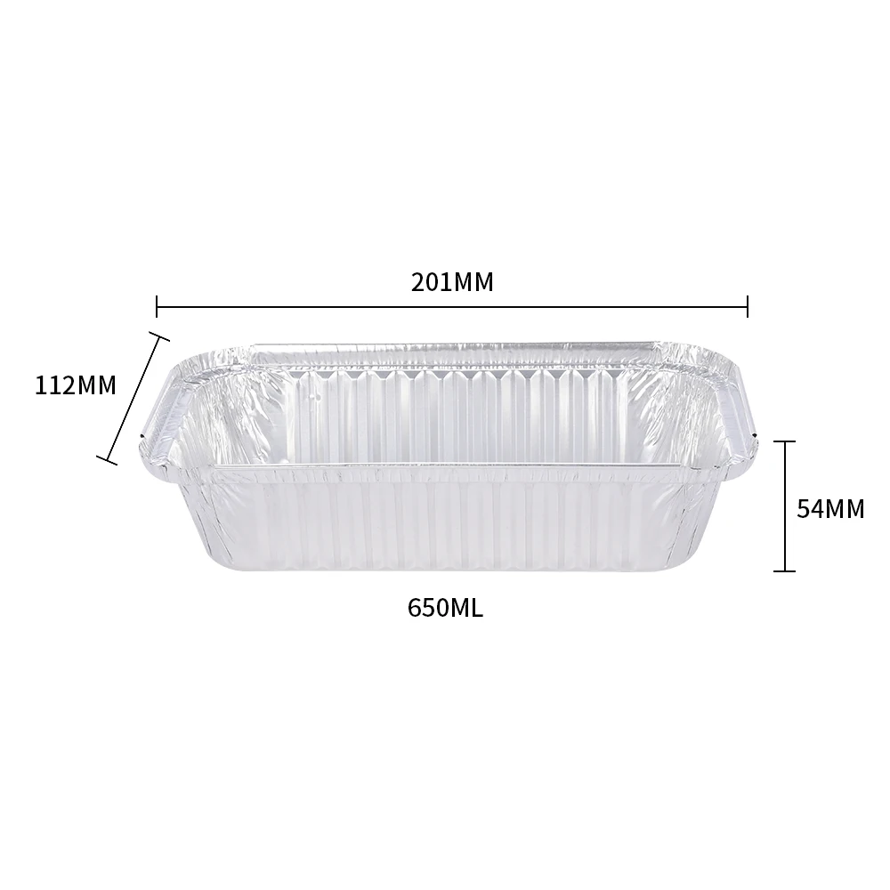 product tia ca51 portable 8 inch square box takeaway container set for food storage 4 section aluminium foil container-5