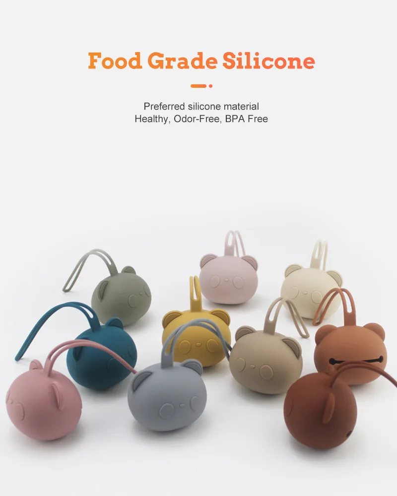 Aolso Dummy Holder Case, Silicone Dummy Holder Case, Baby Dummy Holder Case, Pacifier Holder Case, Portable Soother Pods For Baby, Baby Pacifier Case For Travel, Home (Grey) - Online Marketplace