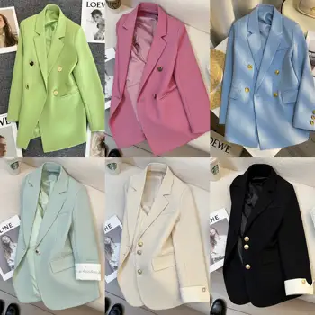 Wholesale fashion women's outerwear design sense casual long sleeved loose suit outerwear women's set