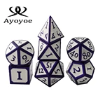 Set Metal Dice Set Antique Copper Solid Metal Polyhedral DND Or RPG Dice Role Set Of 7 D4-D24 Sex Game Dice Set