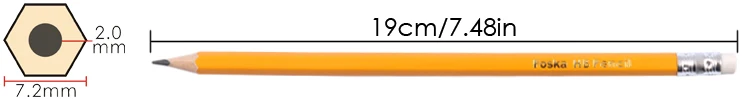 Standard  HB pencil with eraser Standard  HB pencil with eraser