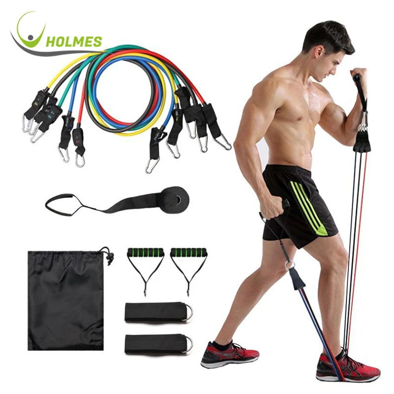 11/12pcs Fitness Pull Rope Resistance Bands Latex Strength Gym Equipment Home El 