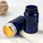 Plastic Cap Food Grade 100ml 150ml 200ml 250ml PET Round Plastic Bottles For Tablets Bottle Capsule CRC Cap