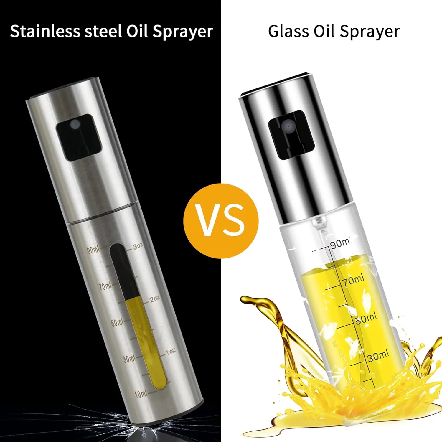 90ml Olive Oil Spritzer Sprayer Bottle Premium Oil Sprayer Kitchen Gadgets Accessories Widely Used for Barbecues Kitchen Baking