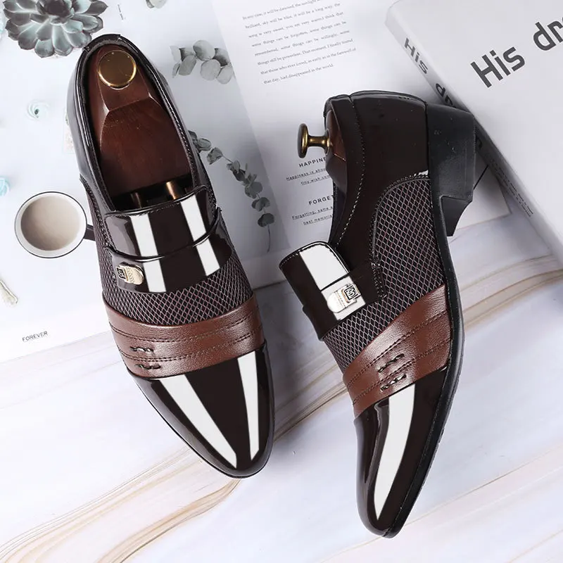 New Business Leather Shoes Men's Vintage Fashion Youth Office Shoes High Quality Men's Shoes