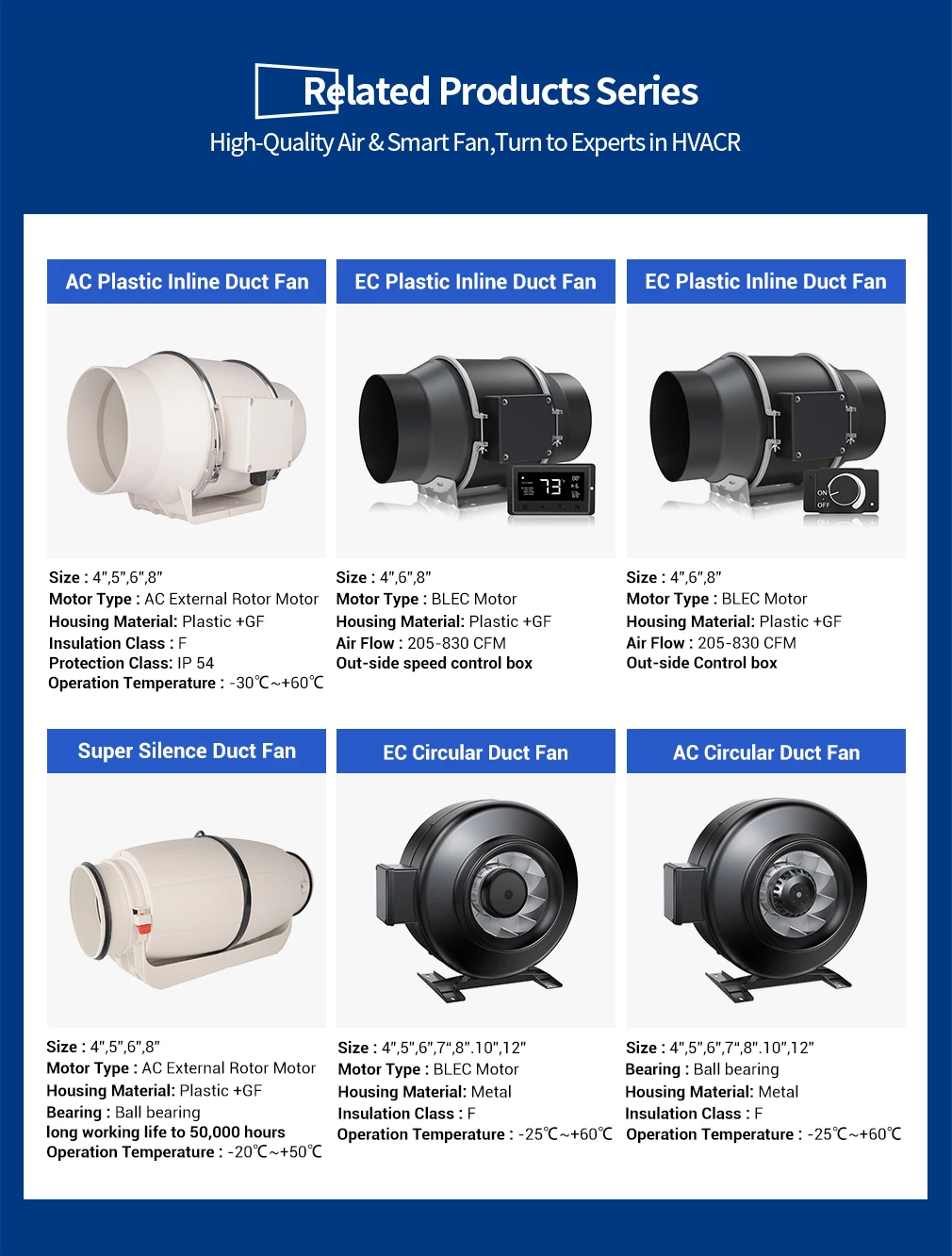 Inline Duct Fan, LONGWELL, Plastic - detail 12