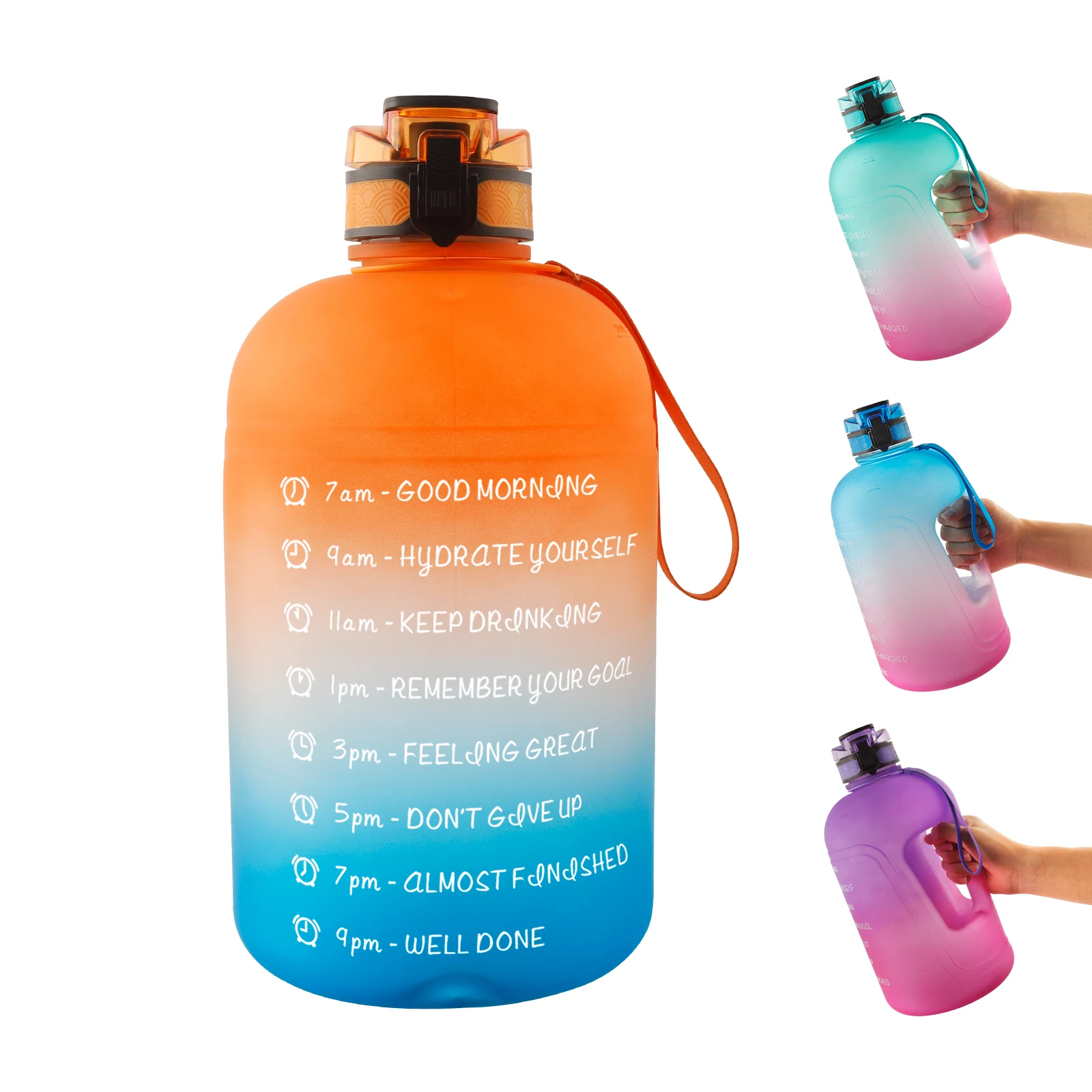 128 OZ Plastic Water Bottle 1 Gallon Cross-border E-commerce BPA Free Custom Logo Sports Food Grade with Handle Portable 3.78L