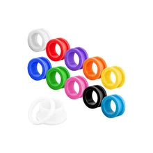 Set of 10 Acrylic Ear Plugs & Tunnels Colorful Hollow Screw Ear Tragus Piercing Expander Kit Wedding Body Jewelry