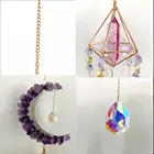 Pendant Hot Sale And Colorful K9 Crystal Sun Moon Catcher Prism Pendant For Hanging Decoration
