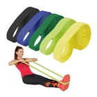 Stretch 2M Fabric Pull Up Resistance Bands Long Stretch Power Bands OEM Customized Color Logo Package Loop Bands 5 Packs
