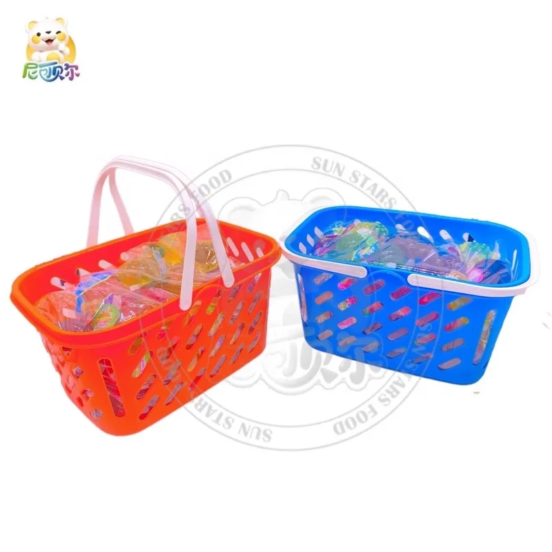 Fruit Flavored Jelly Bssket Packaging Pudding Oem Mini Fruit Shape