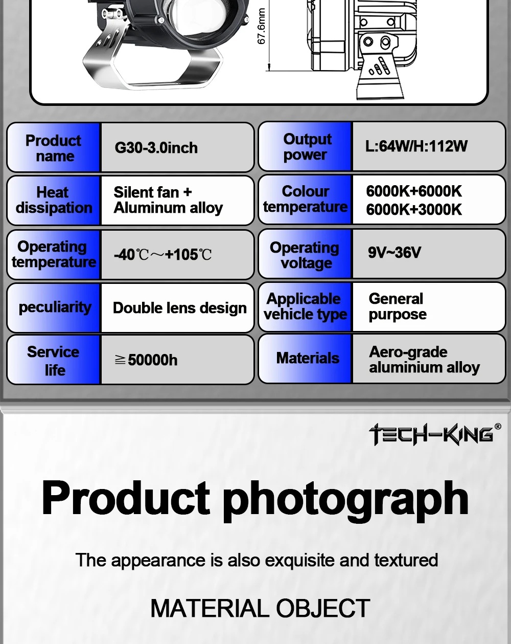 9-36V LED 3 inch 112W Spot Flood Beam White Yellow Driving Pods Fog Lights for Truck ATV Motorcycle Vehicle LED Auxiliary Light