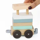Toy Train Toy Child High Quality Wooden Toy Car Train Set Column Puzzle Trailer DIY Toy For Child Education