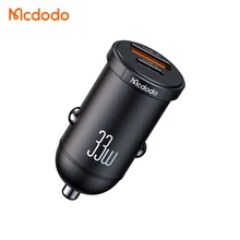 Mcdodo 232 Dual Port Metal Car Charger 33W 30W Power Supply Adapter USB + Type C PD PPS for Mobile Phone Earphone