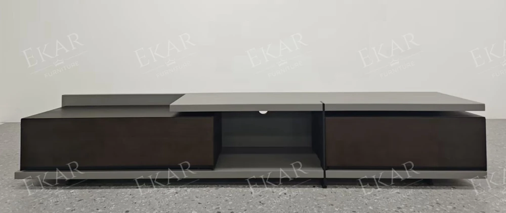 product aura floating tv stand minimalist media console with hidden storage solid wood metal frame for modern living rooms-4