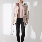 Jacket Women 2020 New Arrival Fashion Design Patchwork Jacket Oversize Hooded Puffer Loos Down Jacket For Women