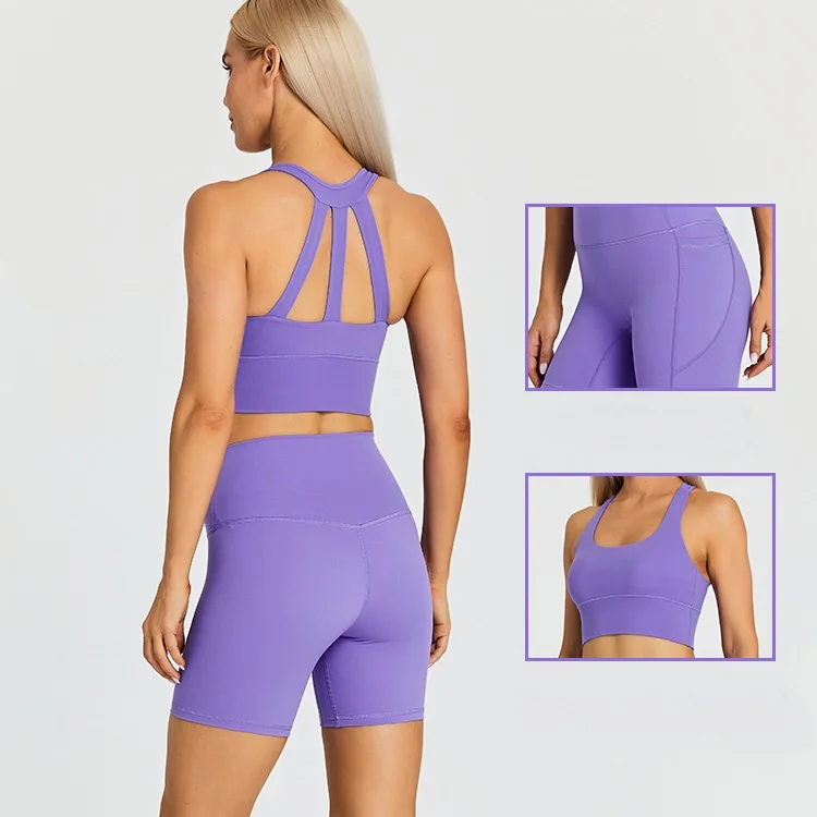 Hot Selling Colorful Athletic Fitness Clothing Women Athletic Wear Moisture Wicking Athletic Fitness Sets Custom Logo
