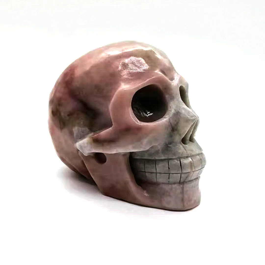 2" Natural Opalite Crystal Healing Carved Stone Human Skull 
