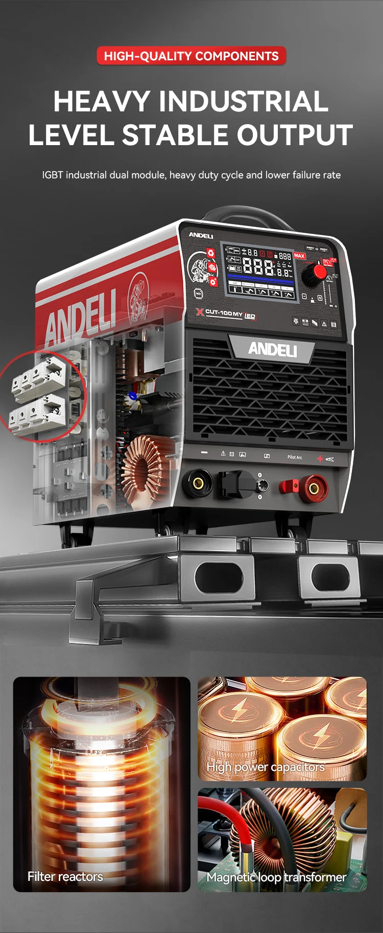 Built-in Compressor, CUT-100, 220V, 380V, 25-30MM - detail 14