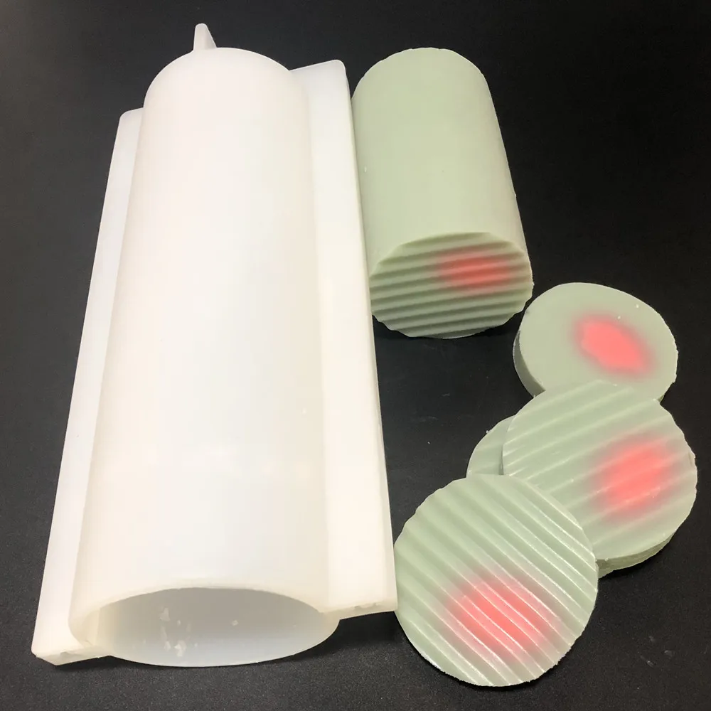 IMCROWN Hand Soap Tube Silicone Mold Making Supplies Tools Column Candle Molds Long-Cylinder Cold Process Soap Dye for Make Cakes Soaps Puddings Chocolates Candles Jellies