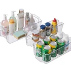 Bins PET Fridge Bins Stackable Storage Organizer Containers With Handles For Refrigerator Freezer Pantry And Kitchen Cabinet